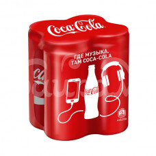 Вода Кока Кола 0.33л*4 б/а ж/б 