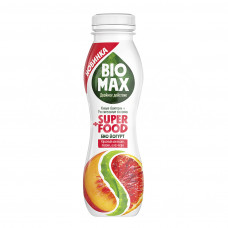 Биойогурт BioMax+Super Food 1.5%  270гр Красный апельсин Персик Алоэ