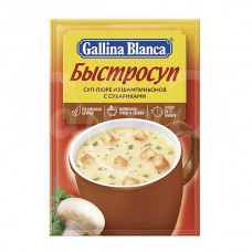 Суп-пюре Gallina Blanca 17гр Шампиньоны с Сухариками б/п пакет